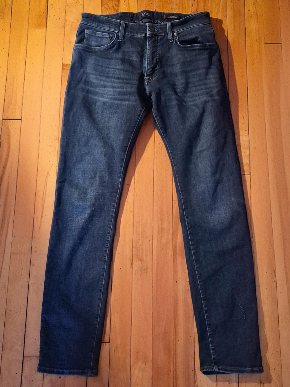 34 Heritage Cool Mid Rise Tapered Jeans Men's 33 Medium Wash Stretch